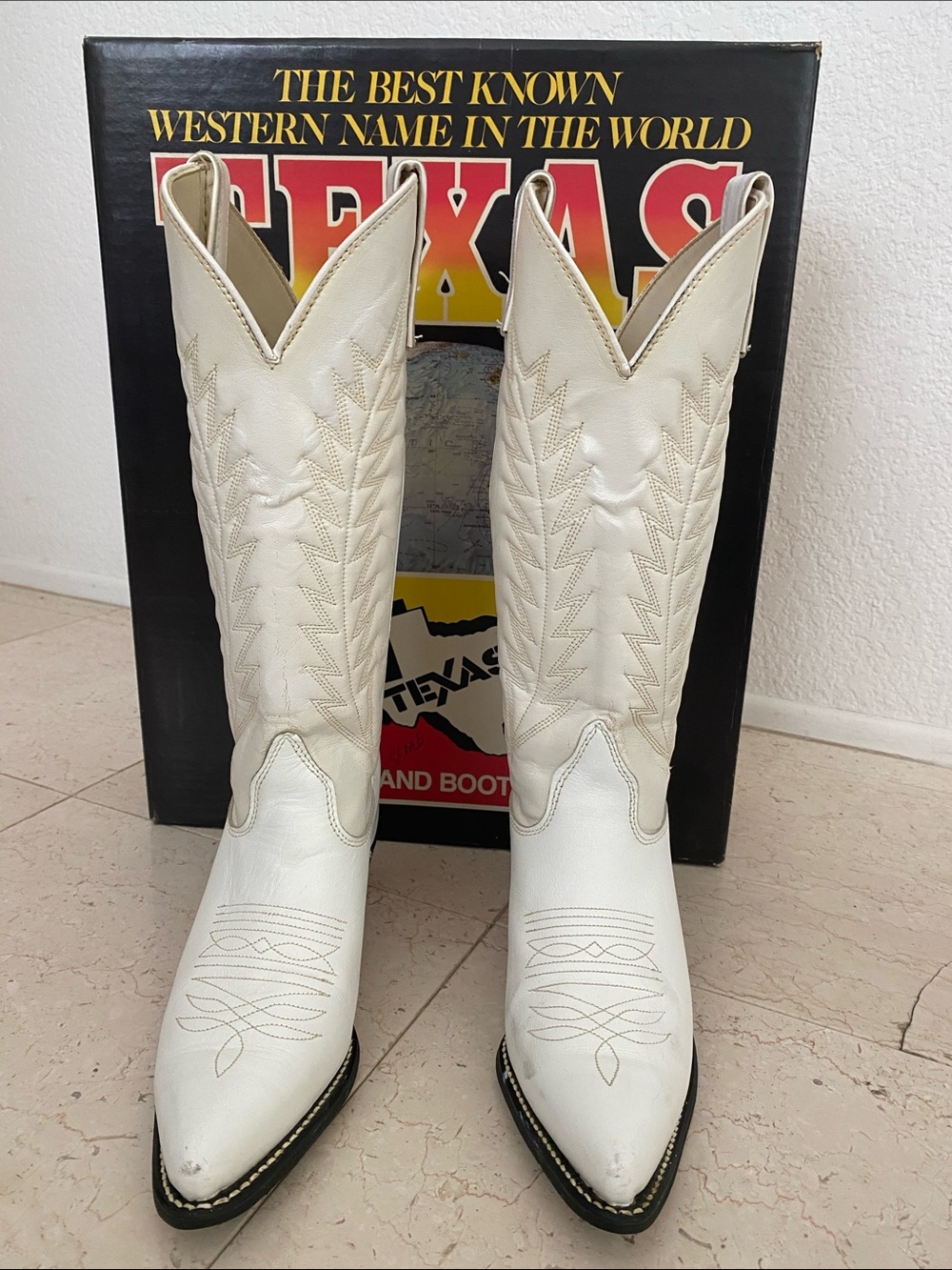 Women’s Texas Brand White Cowboy Boots